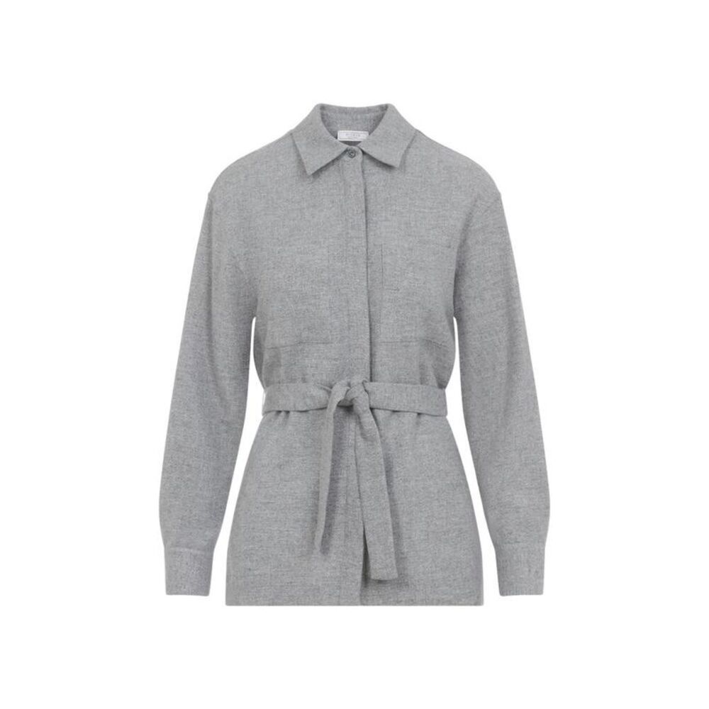 PESERICO Women's Belted Shirt Jacket Women GREEN Shirts